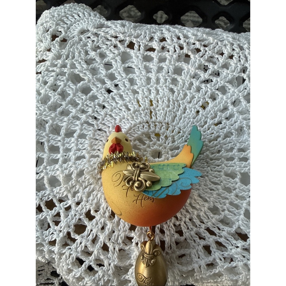 NRFB Hallmark 2013 Three French Hens Ornament #3 in Twelve Days of Christmas